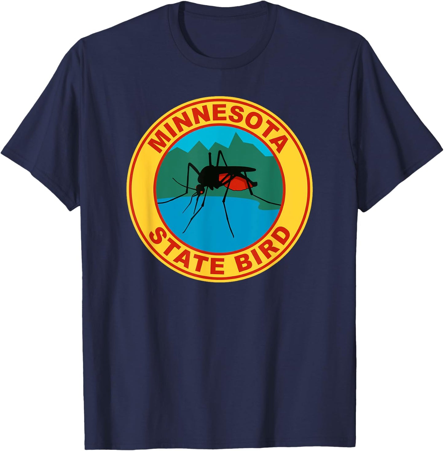 Funny Minnesota Mosquito State Bird T-Shirt - T-Shirt | Navy