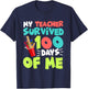 Funny School Boys Girls Kids Gift 100 Days of School T-Shirt - T-Shirt | Navy