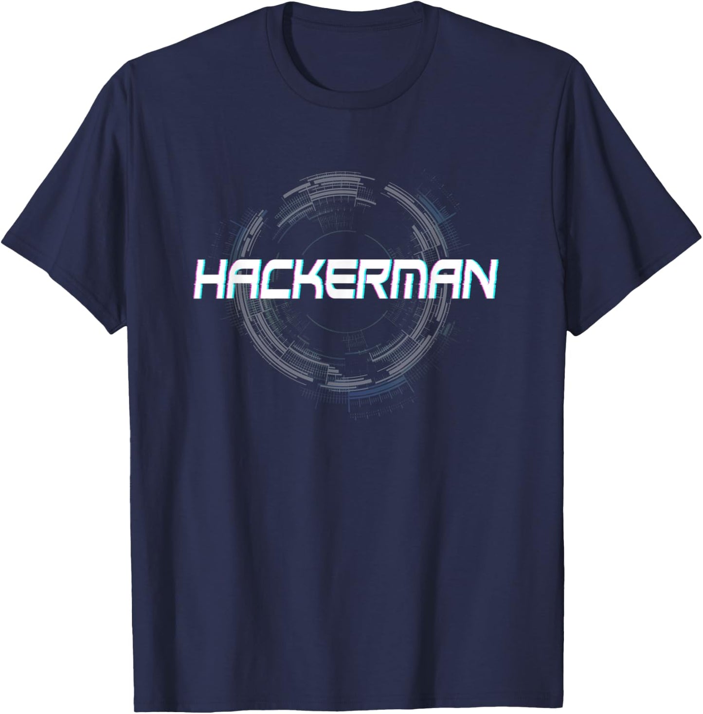 Hackerman - Funny Computer Hacker & White Hat Hacker Gift T-Shirt - T-Shirt | Navy