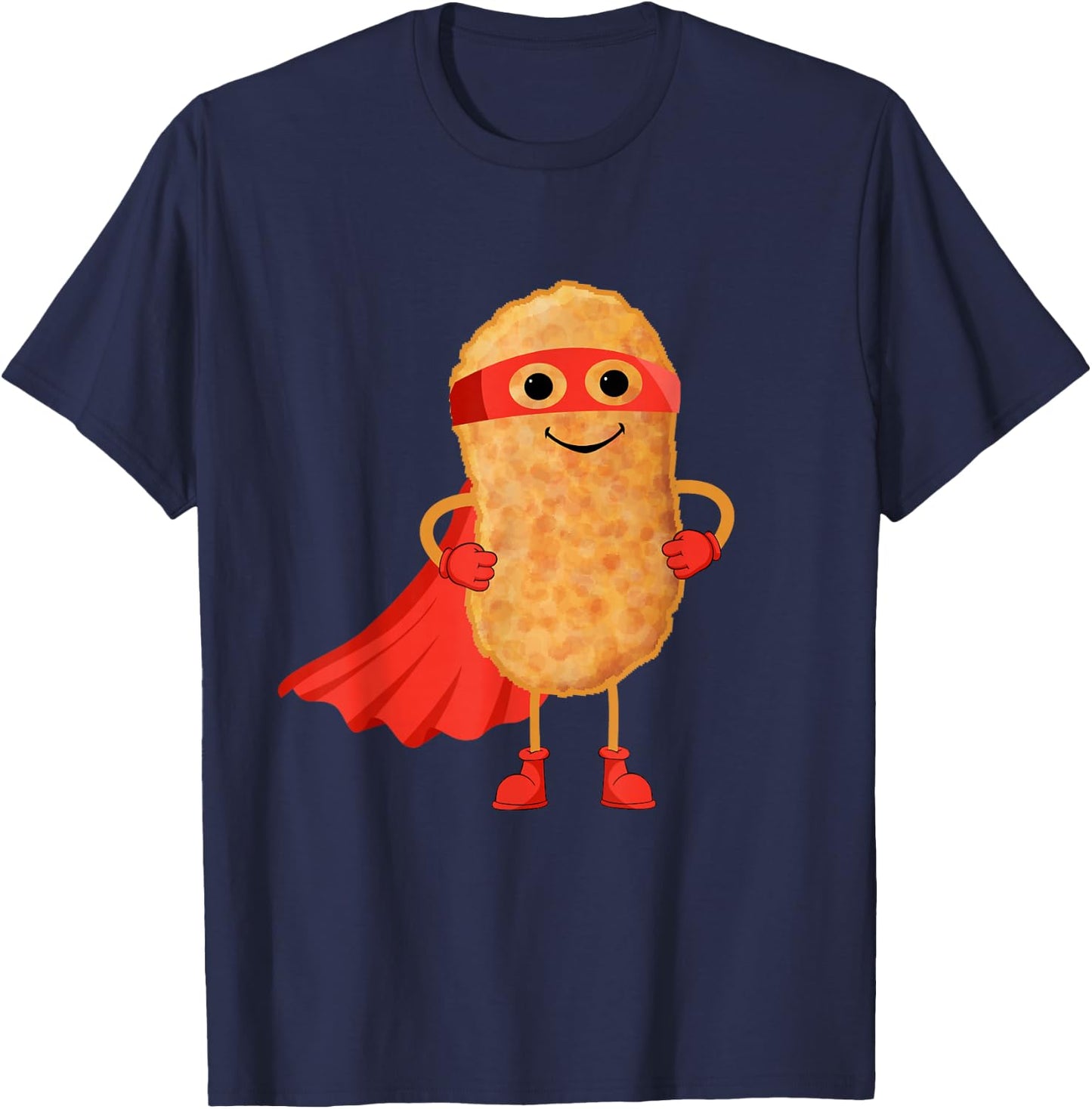 Super Hero Chicken Nuggets Funny Nugget Man Gift Kids T-Shirt - T-Shirt | Navy