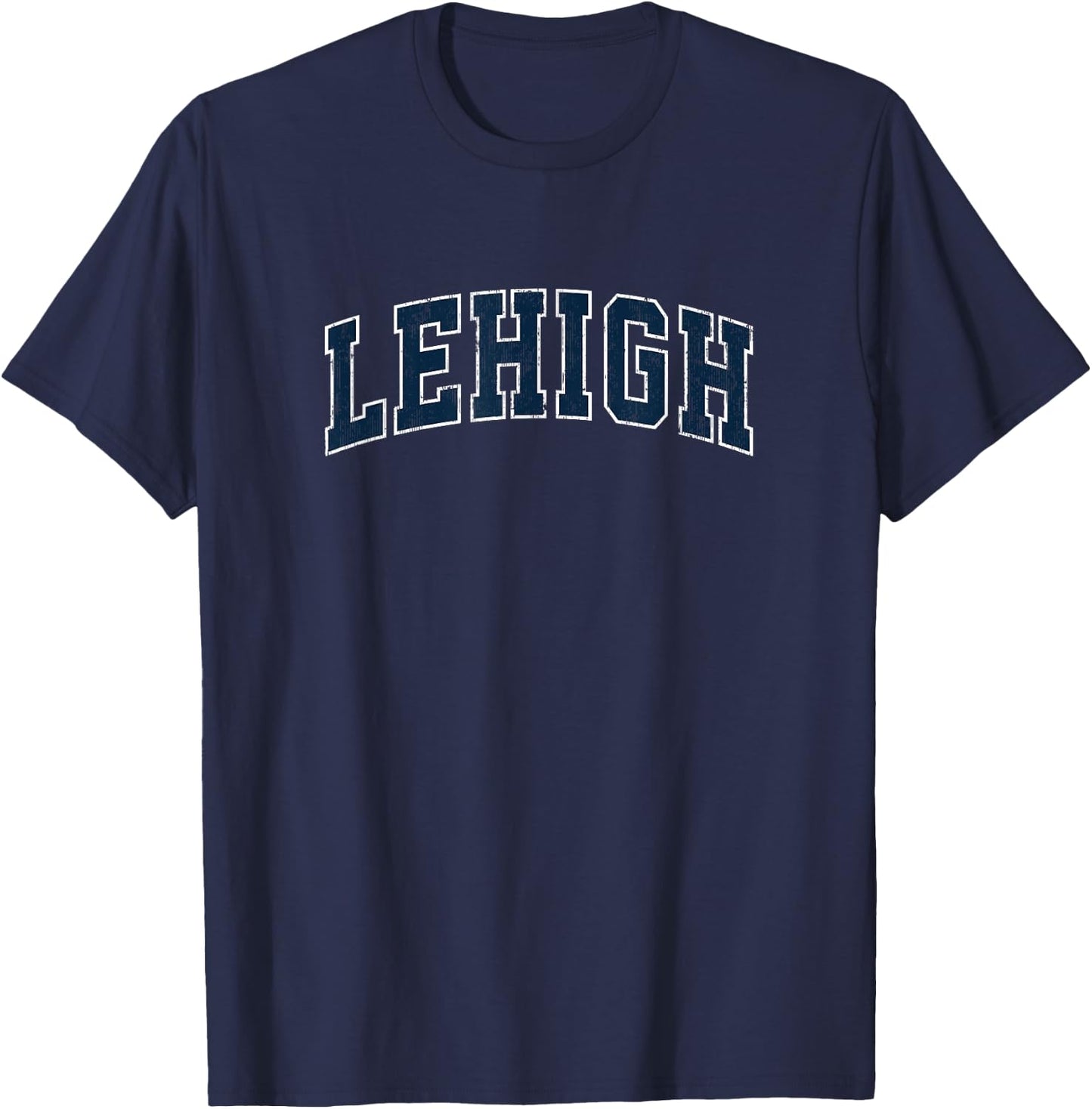 Lehigh Pennsylvania PA Vintage Sports Design Navy Design T-Shirt - T-Shirt | Navy