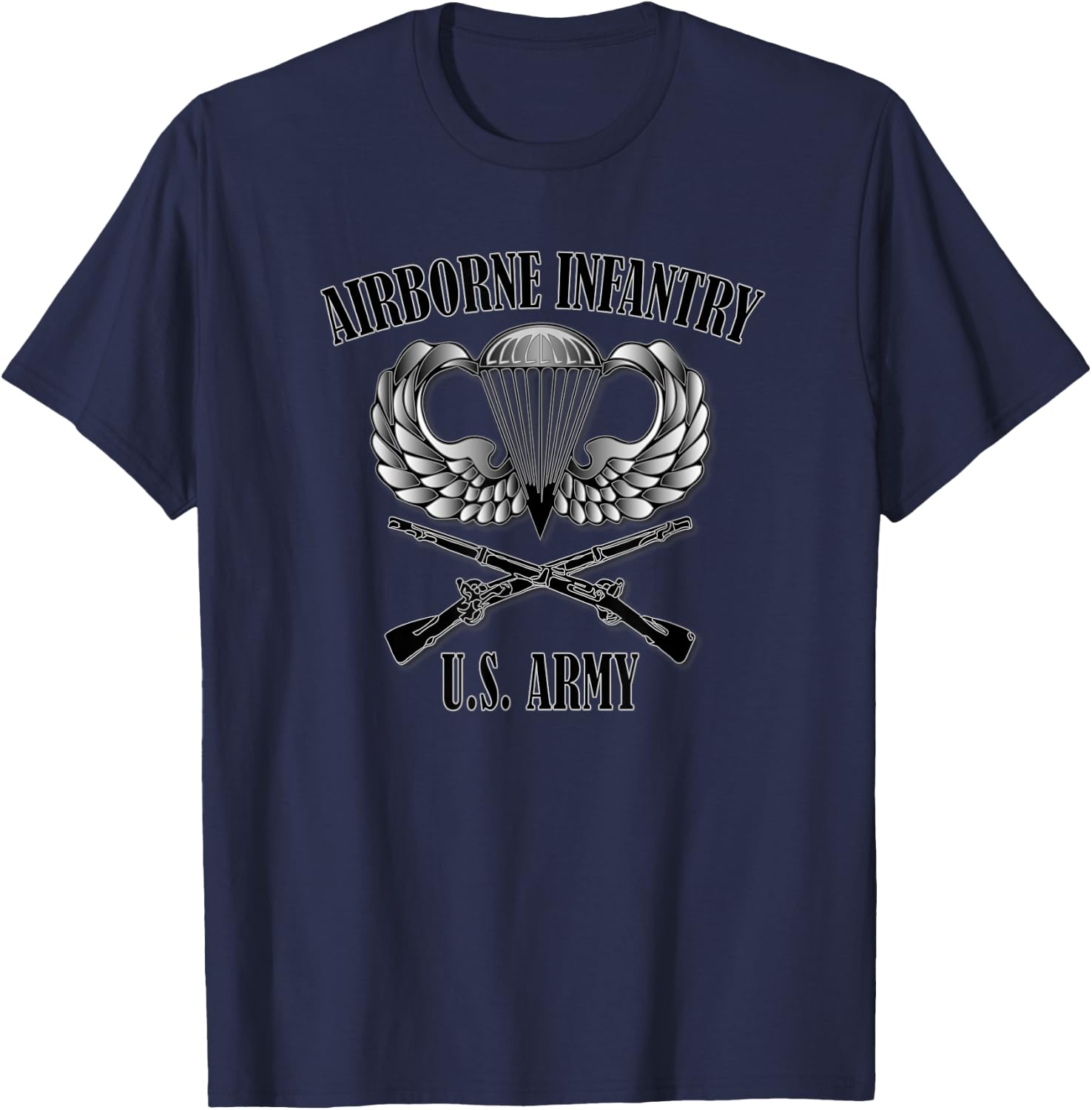 Relaxed Lifestyle Products U.S. Army Airborne Infantry T-Shirt - T-Shirt | Navy