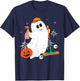 School Custodian Janitor Ghost Halloween T-Shirt - T-Shirt | Navy