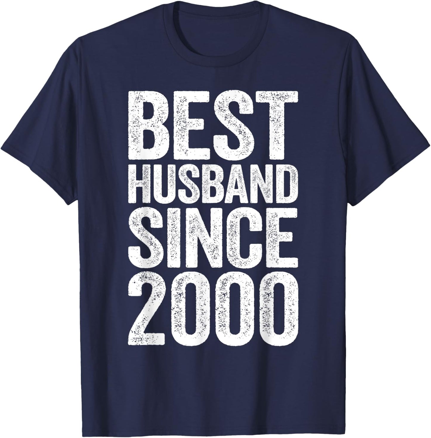 Best Husband Since 2000 20th Wedding Anniversary T-Shirt - T-Shirt | Navy