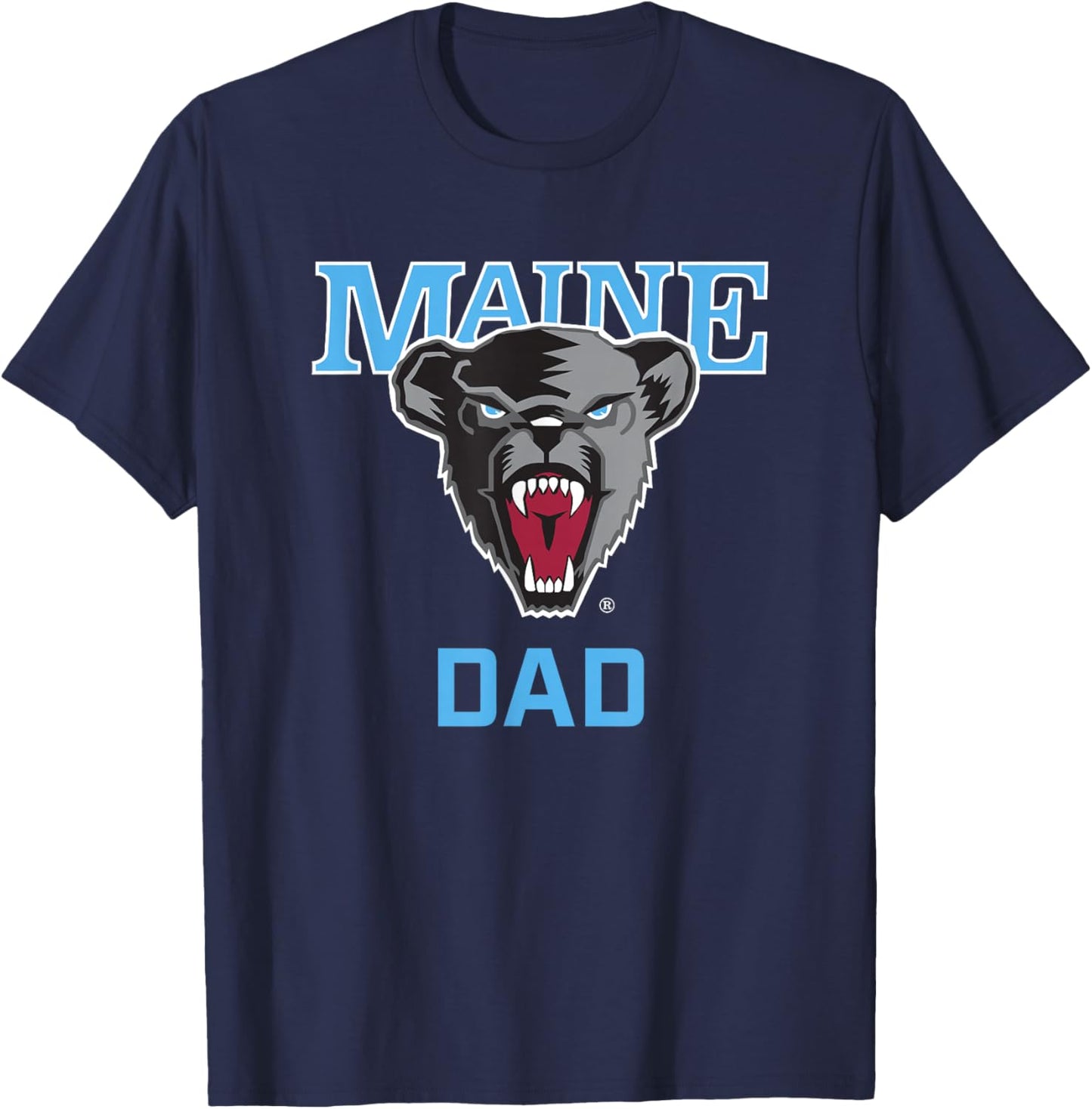 University of Maine Black Bears Arched Dad T-Shirt - T-Shirt | Navy