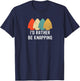I's Rather Be Knapping, Primitive Arrowhead Flint Knapping T-Shirt - T-Shirt | Navy