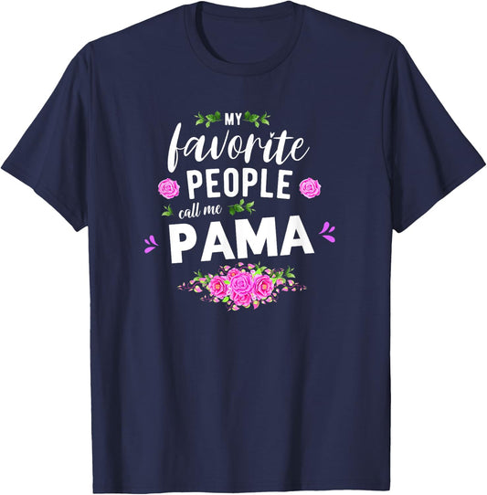 My Favorite People Call Me Pama Grandma T-Shirt - T-Shirt | Navy
