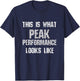Peak Performance | Funny Fitness Gym Workout Bodybuilding T-Shirt - T-Shirt | Navy