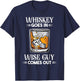 Funny Whiskey Goes In Wise Guy Comes Out Drinker Men T-Shirt - T-Shirt | Navy