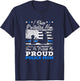 Proud Police Mom Law Enforcement Thin Blue Line Cop T-Shirt - T-Shirt | Navy