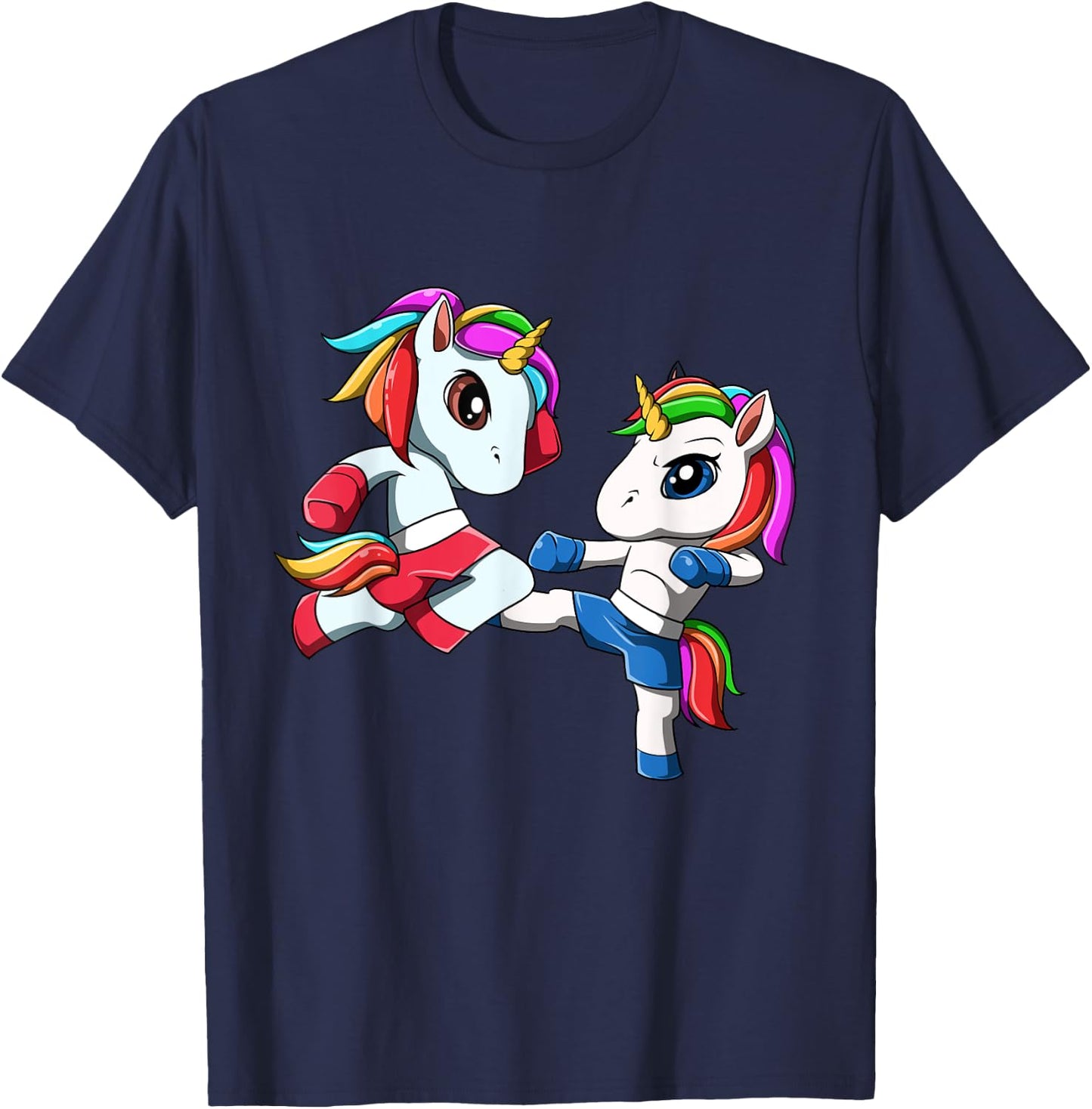 Unicorn Muay Thai - Thai Boxing and Kickboxing Gift T-Shirt - T-Shirt | Navy