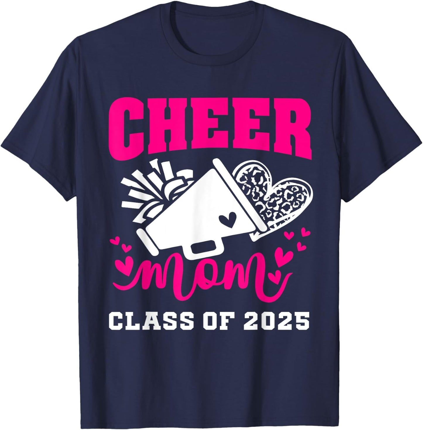 Senior Cheerleader Mom Cheer Class Of 2025 Graduation Women T-Shirt - T-Shirt | Navy