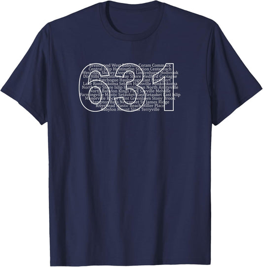 Central and Eastern Long Island New York: Area Code 631 T-Shirt - T-Shirt | Navy