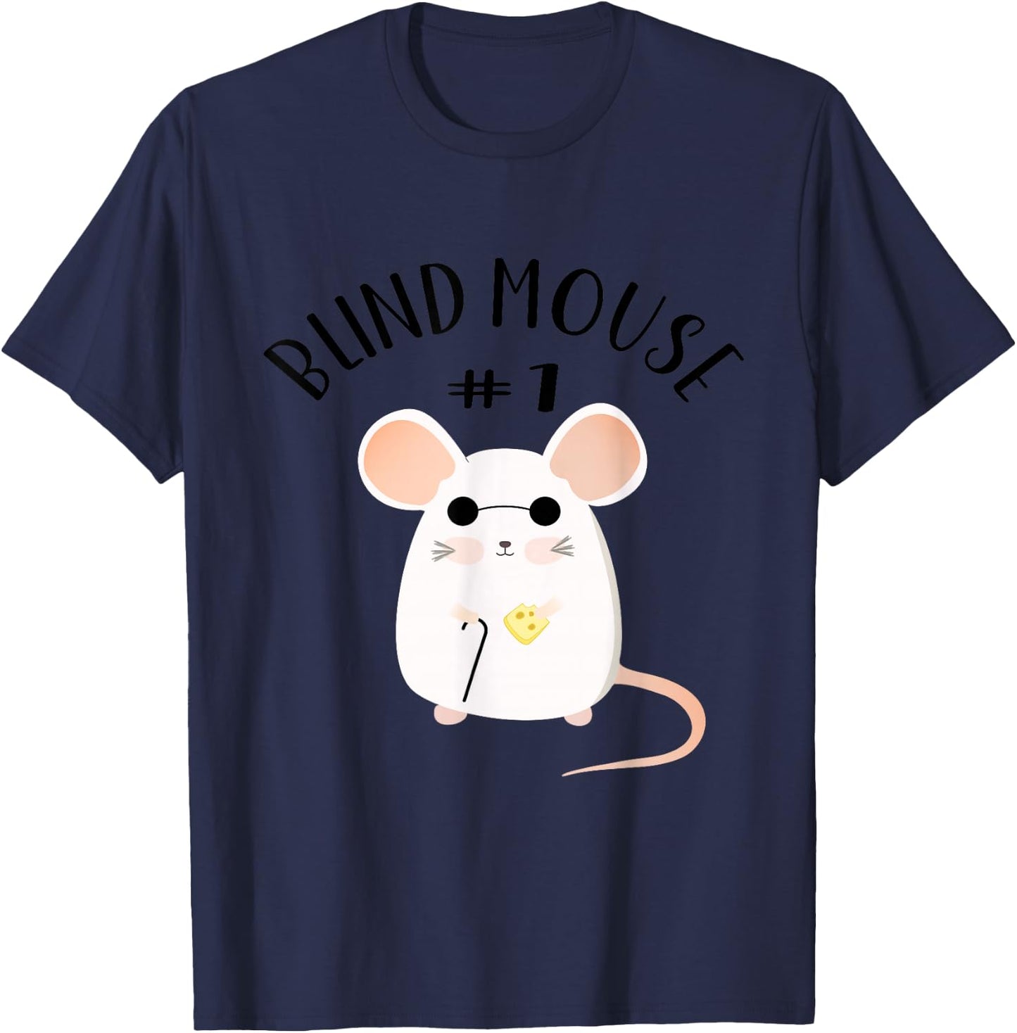 Three Blind Mice Costume - Halloween Matching Group Mouse #1 T-Shirt - T-Shirt | Navy
