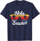 Hola Beaches Summer Sunset at Beach & Ocean Women T-Shirt - T-Shirt | Navy