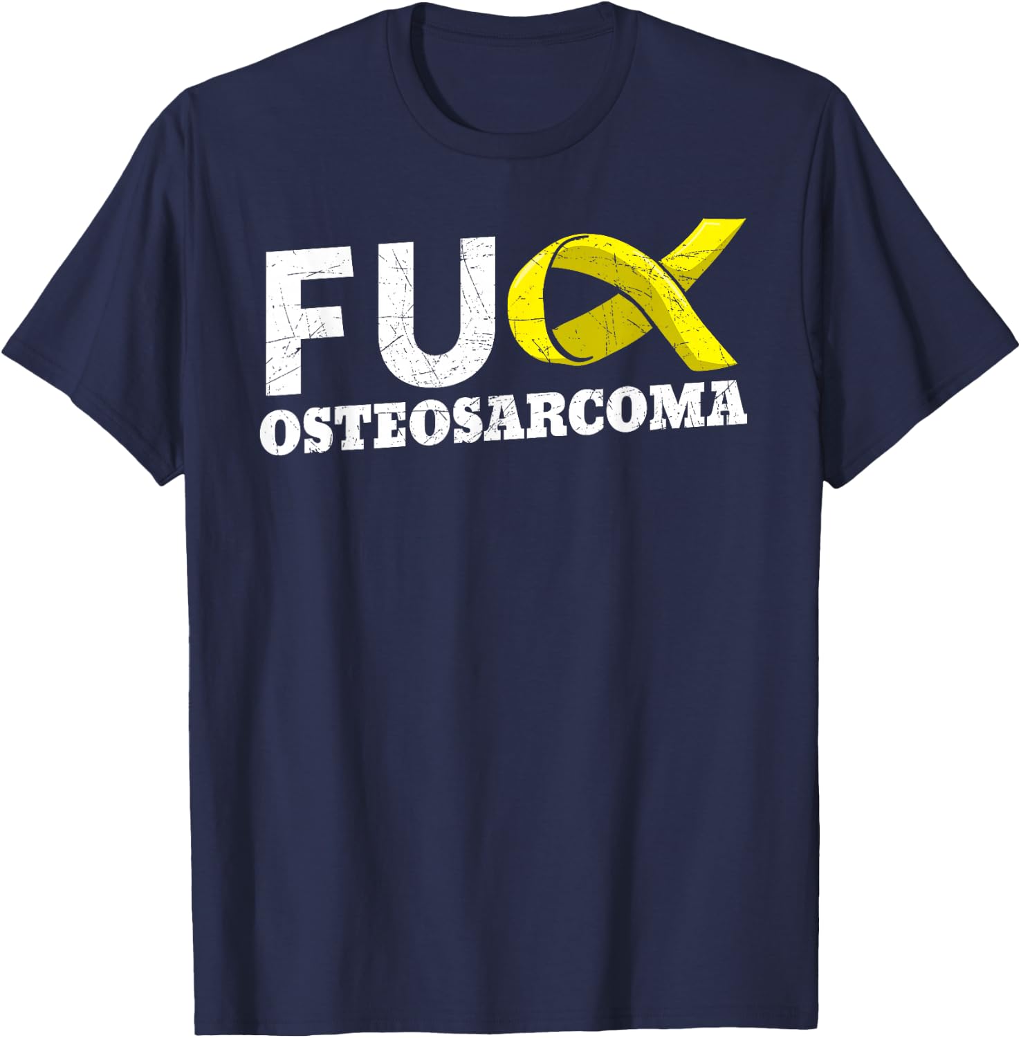 Osteosarcoma Awareness OS Warrior Osteogenic Sarcoma Patient T-Shirt - T-Shirt | Navy