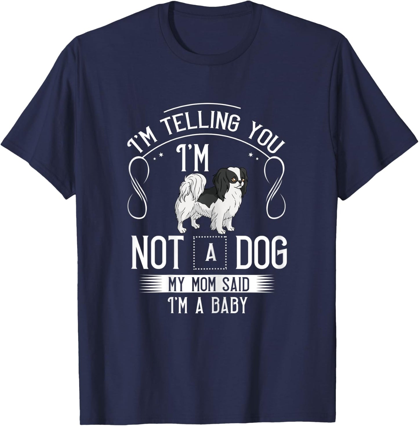 Japanese Chin Dog Puppies Owner Lover T-Shirt - T-Shirt | Navy