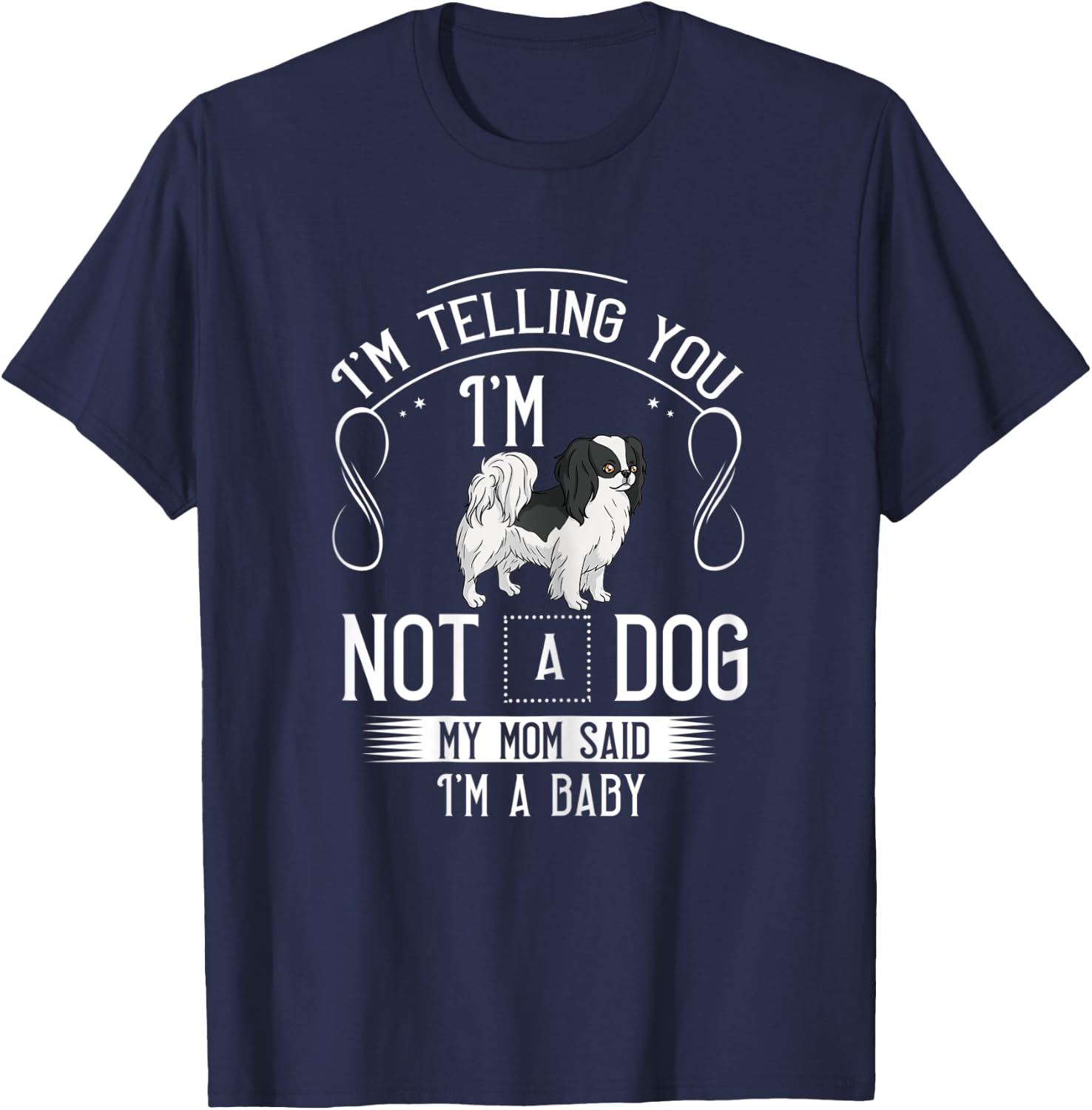 Japanese Chin Dog Puppies Owner Lover T-Shirt - T-Shirt | Navy