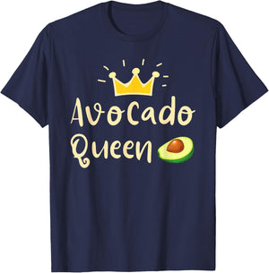 Avocado Queen - Avocado Lover & Guacamole Gift T-Shirt - T-Shirt | Navy