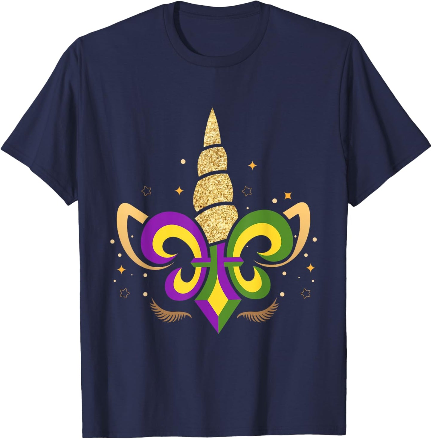 Mardi Gras Unicorn Party Costume Apparel Men Kids Toddler T-Shirt - T-Shirt | Navy