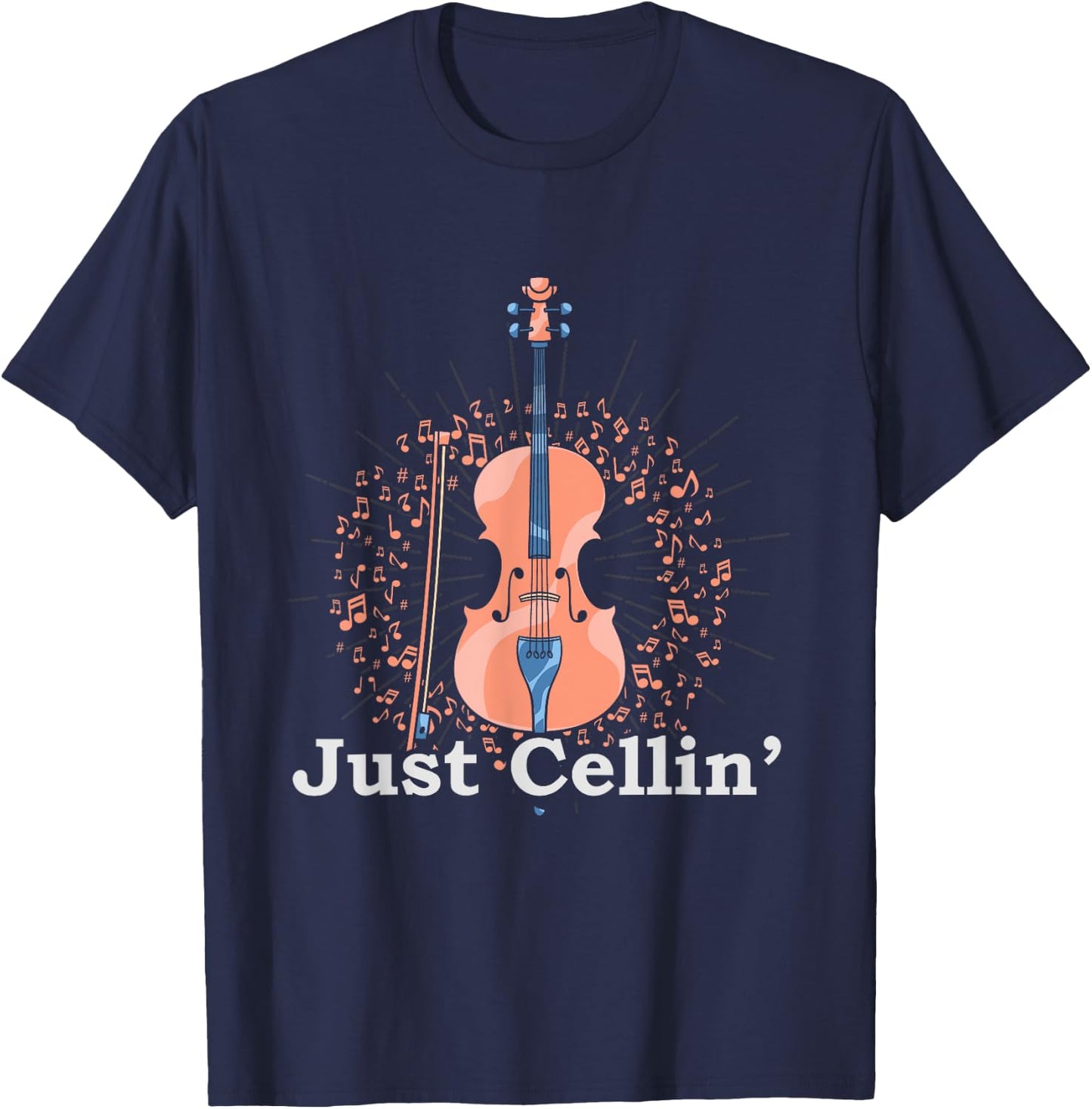 Cello Player Just Cellin Funny Cellist Gift Cello T-Shirt - T-Shirt | Navy