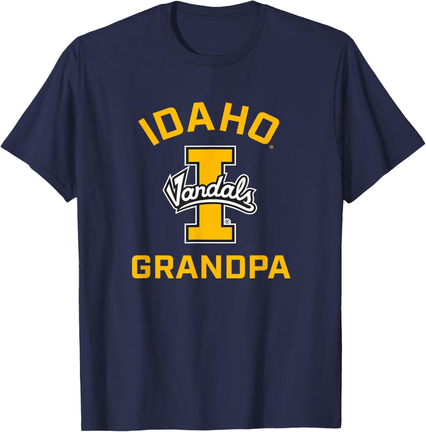 University of Idaho Vandals Arched Grandpa T-Shirt - T-Shirt | Navy