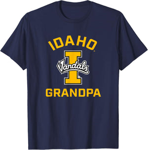 University of Idaho Vandals Arched Grandpa T-Shirt - T-Shirt | Navy