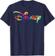 Disney Rainbow Tie-Dye Chest Logo T-Shirt - T-Shirt | Navy