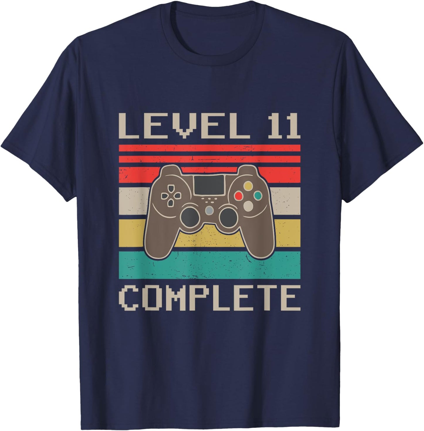 Level 11 Complete 11th Wedding Anniversary For Couples T-Shirt - T-Shirt | Navy