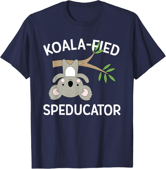 Speducator Special Education Teacher Sped Ed Koala Pun Gift Women T-Shirt - T-Shirt | Navy