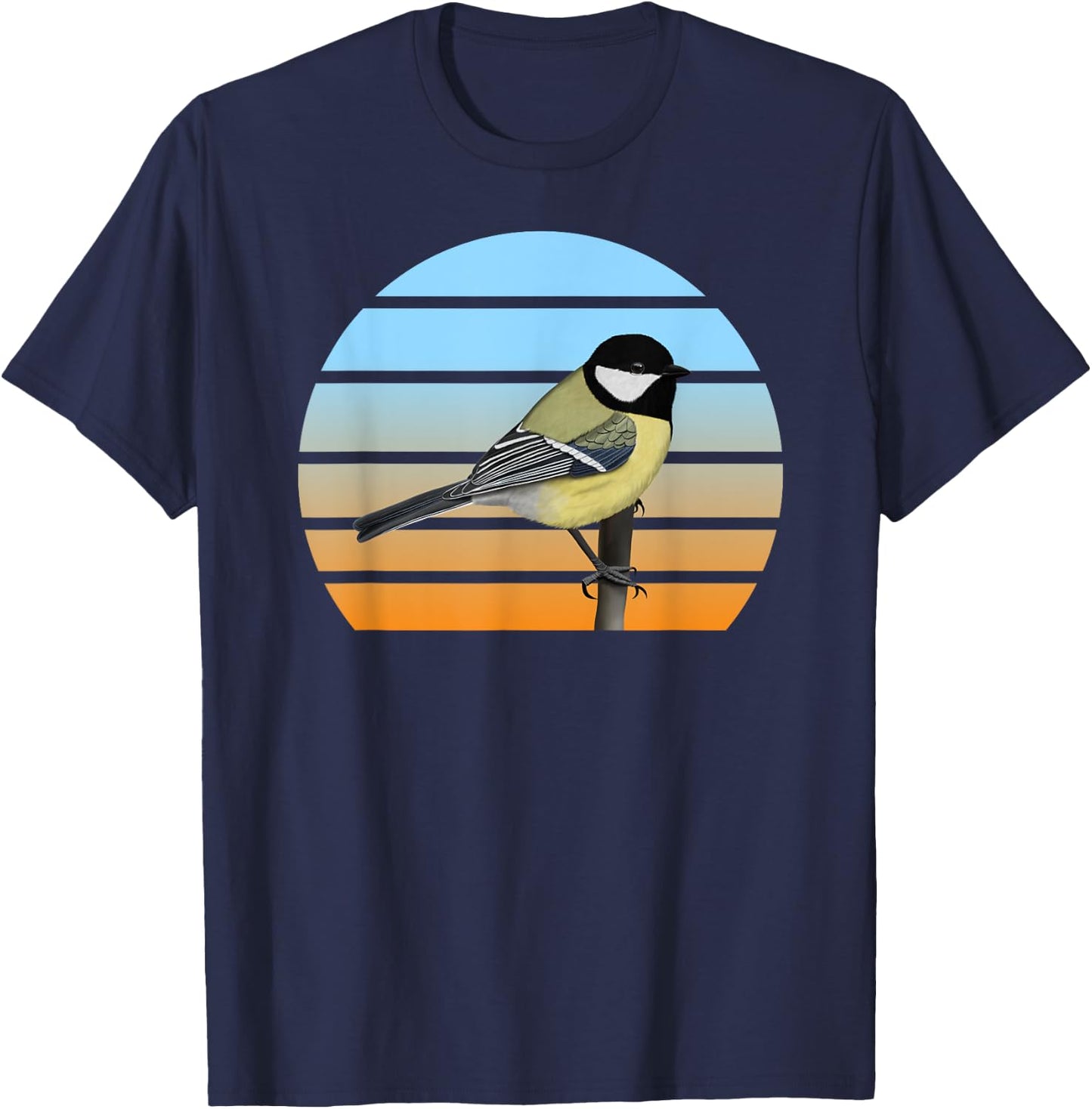 Chickadee Bird Birdlover Birdwatcher Animal Biologist Birder T-Shirt - T-Shirt | Navy