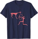 Cave Paintings - Deer Hunting - Primitive Caveman T-Shirt - T-Shirt | Navy