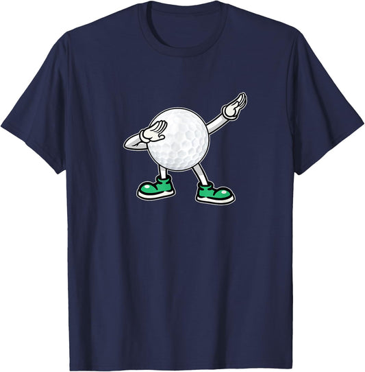 Dabbing Golf Ball Kids Boys Dab Dance Golfing T-Shirt - T-Shirt | Navy