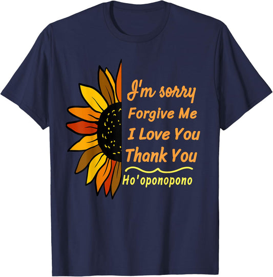 Hooponopono Prayer - Hooponopono Meditation - Ho'oponopono T-Shirt - T-Shirt | Navy