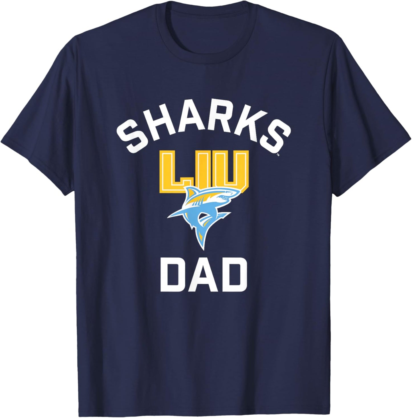 Long Island University LIU Blackbirds Arched Dad T-Shirt - T-Shirt | Navy