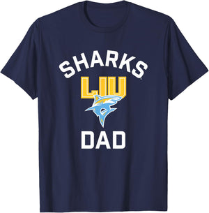 Long Island University LIU Blackbirds Arched Dad T-Shirt - T-Shirt | Navy