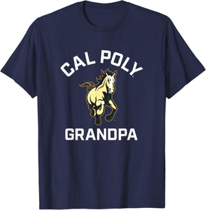 Cal Poly Mustangs Arched Grandpa T-Shirt - T-Shirt | Navy