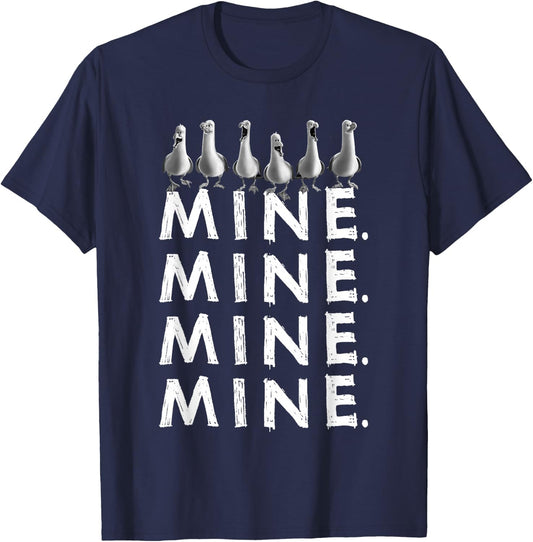Disney Pixar Finding Nemo Iconic Seagulls Mine Mine Mine T-Shirt - T-Shirt | Navy