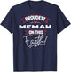 Proudest Memah On This Earth Mothers Day Gift T-Shirt - T-Shirt | Navy