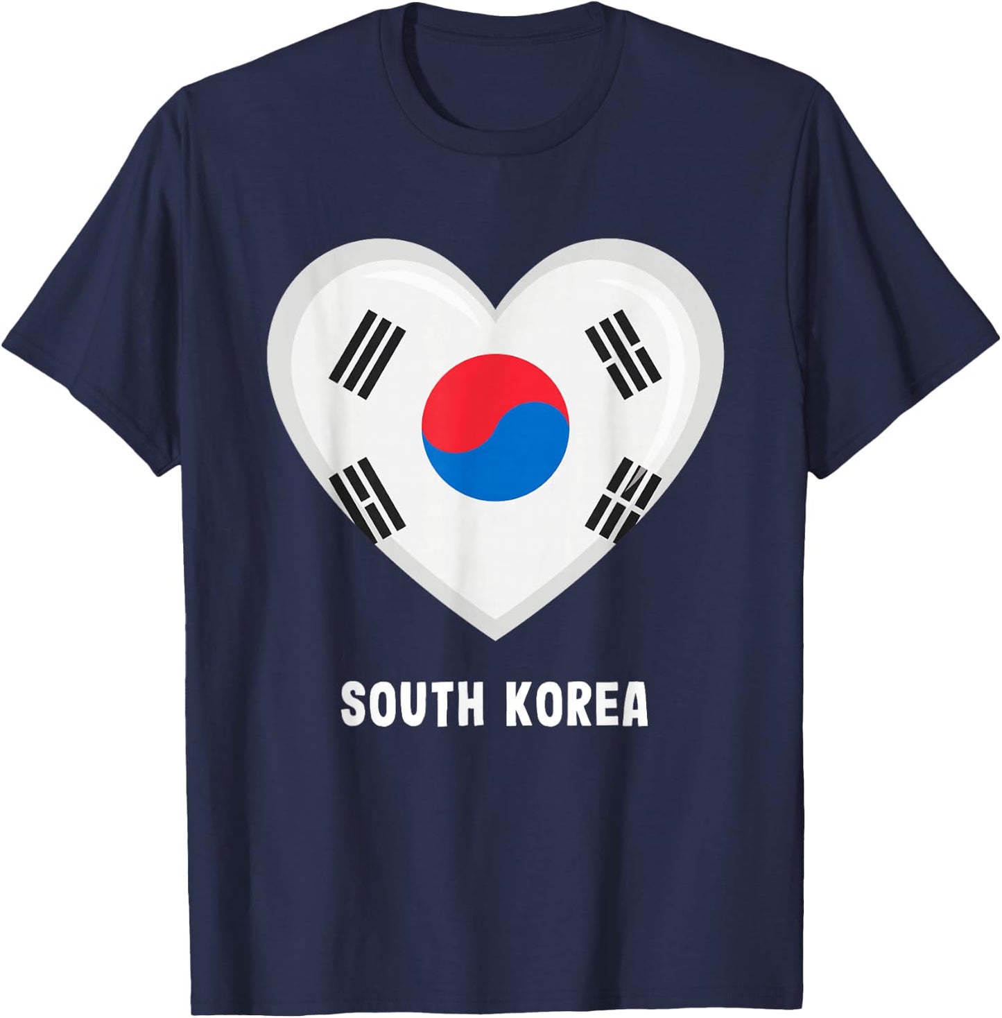 South Korea Flag Shirt | South Korea T-Shirt - T-Shirt | Navy