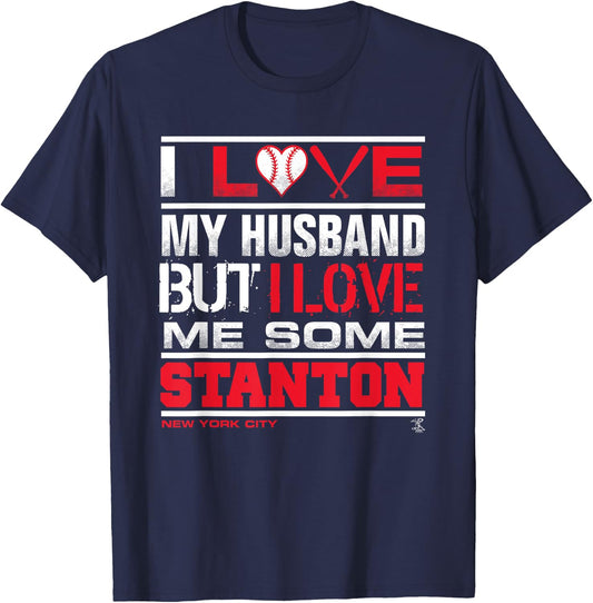 Giancarlo Stanton I Love My Husband Gameday T-Shirt - T-Shirt | Navy
