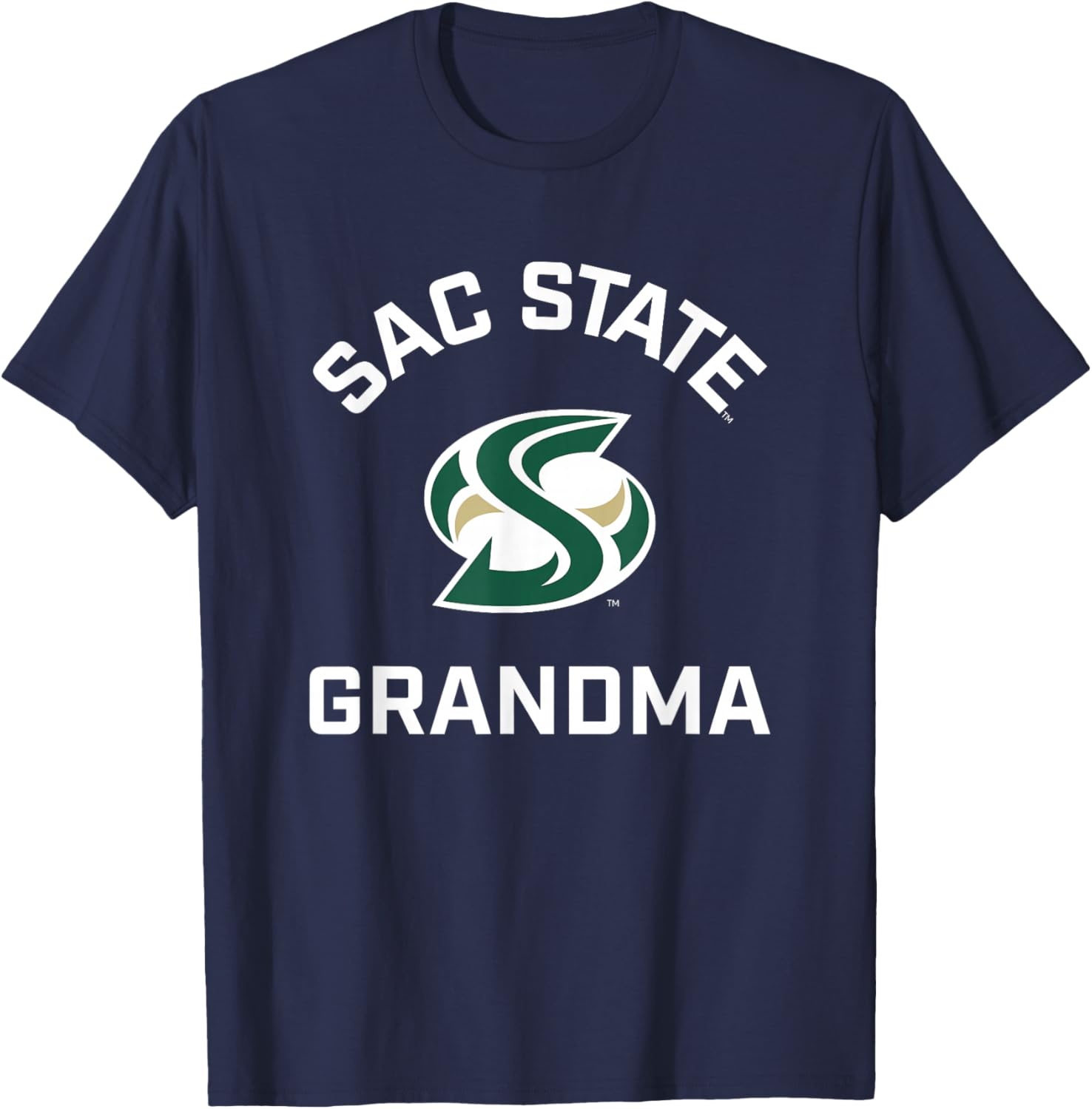 Sacramento State CSUS Hornets Arched Grandma T-Shirt - T-Shirt | Navy