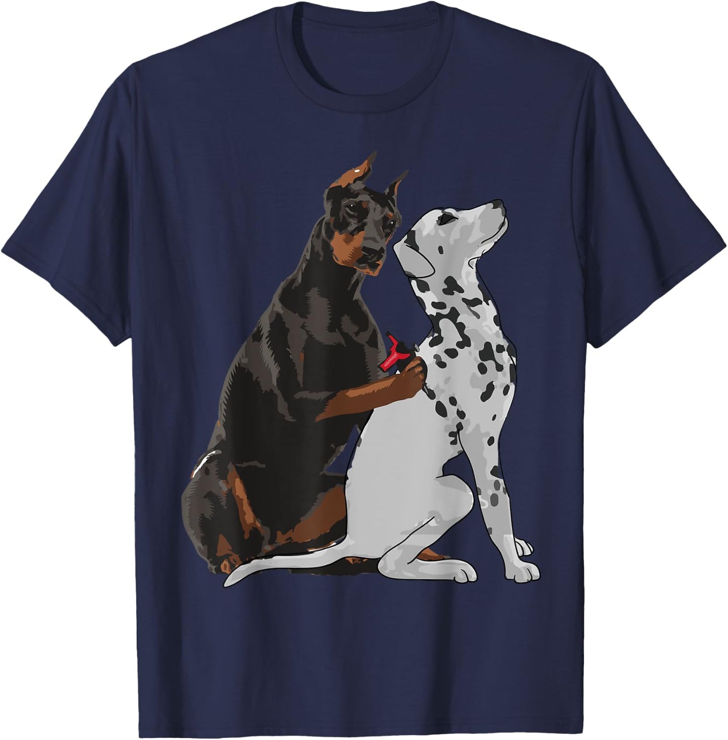 Cute Fashionable Doberman Tattooing Dalmatian Dog Gift T-Shirt - T-Shirt | Navy