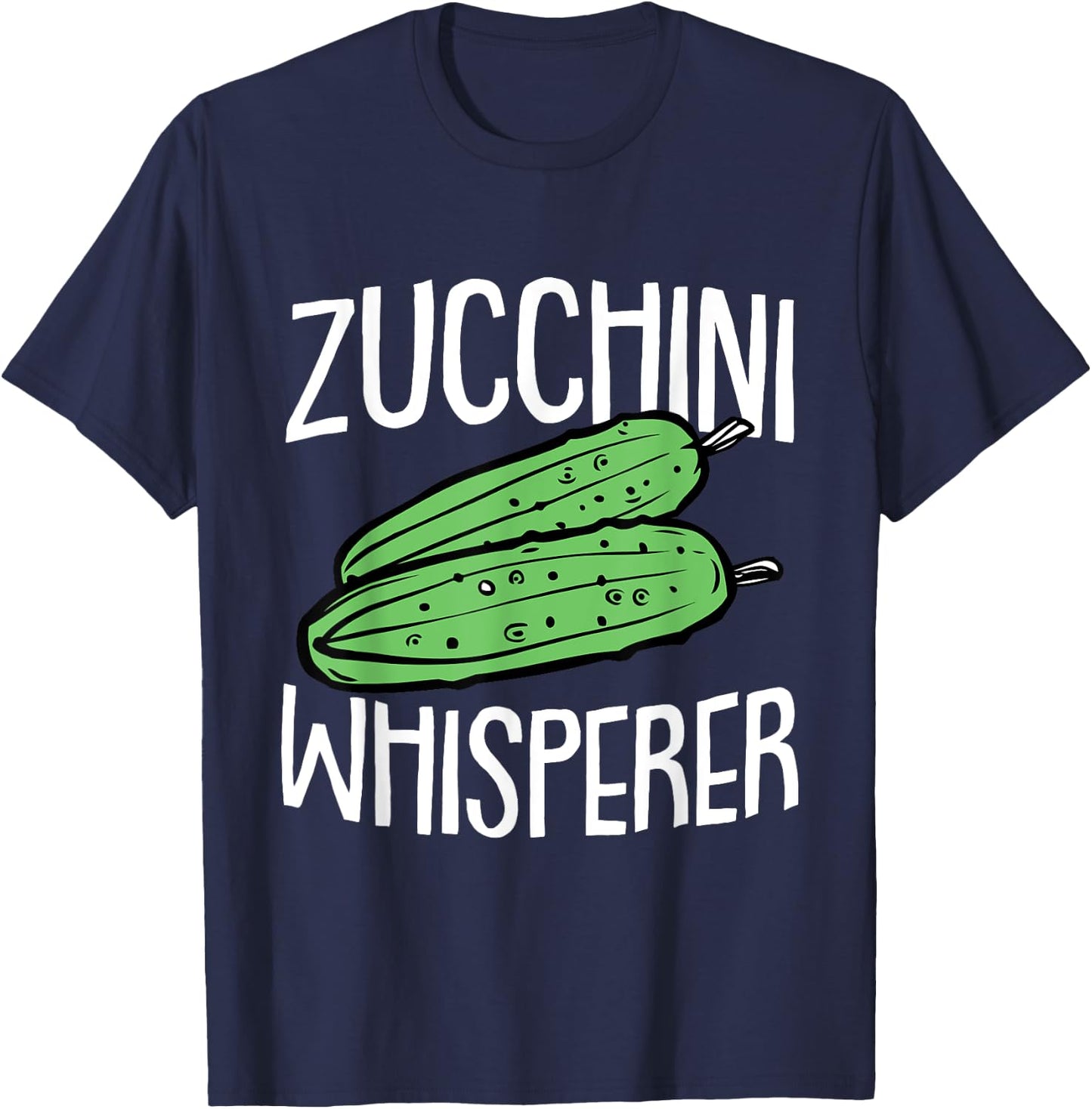 Zucchini Fathers Day Gardening Vegetarian Dad Papa Gardener T-Shirt - T-Shirt | Navy