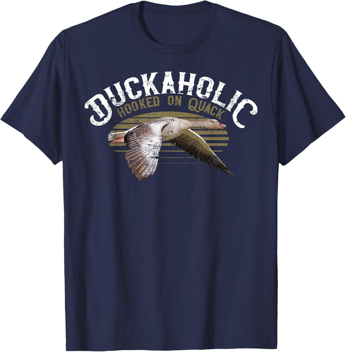 Quack Duck Hunter Duckaholic Gift design T-Shirt - T-Shirt | Navy