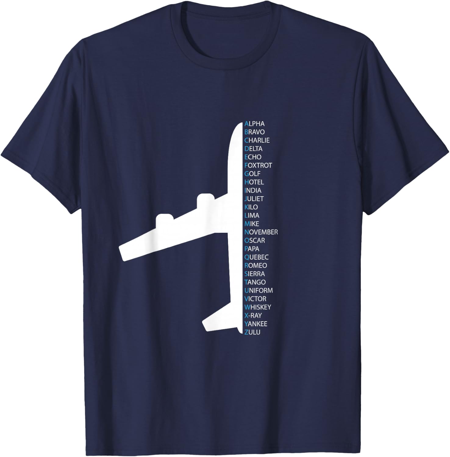 NATO Alphabet Design for a Air Traffic Controller T-Shirt - T-Shirt | Navy