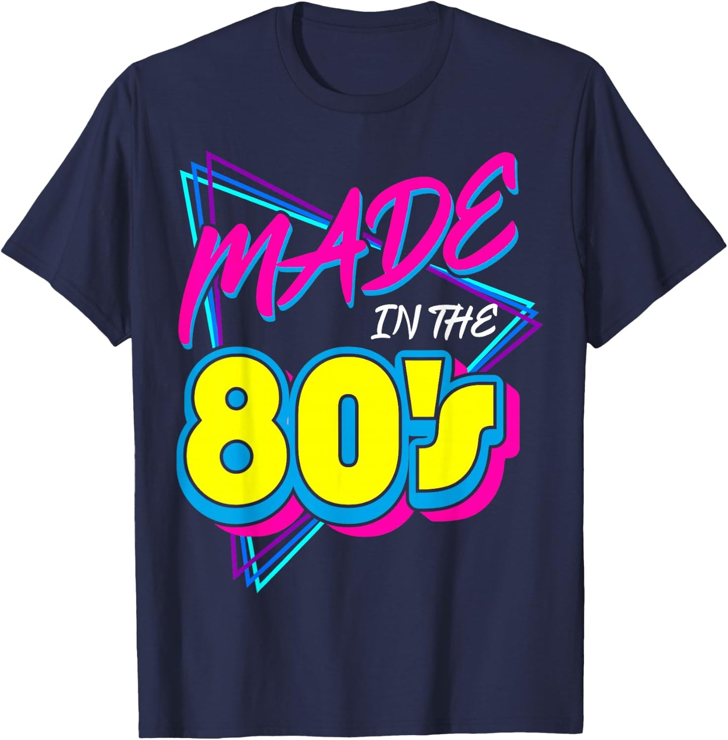 Made in The 80s 1980s Retro Nineteen Eighties Vintage Music T-Shirt - T-Shirt | Navy