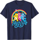 Care Bears Hug Life Rainbow Cute Cartoon T-Shirt - T-Shirt | Navy