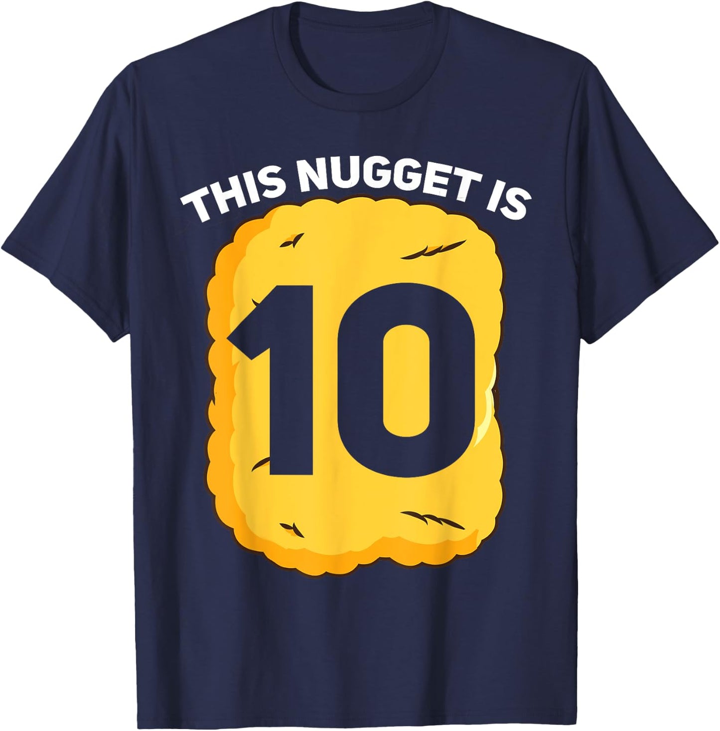 10 Year Old Chicken Nugget Birthday Party T-Shirt - T-Shirt | Navy
