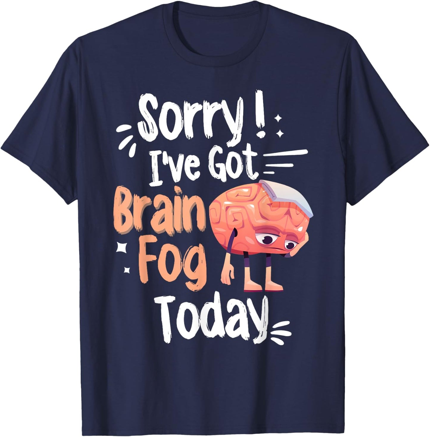 Lupus Awareness & Fibro Fog Fibromyalgia Brain Fog T-Shirt - T-Shirt | Navy